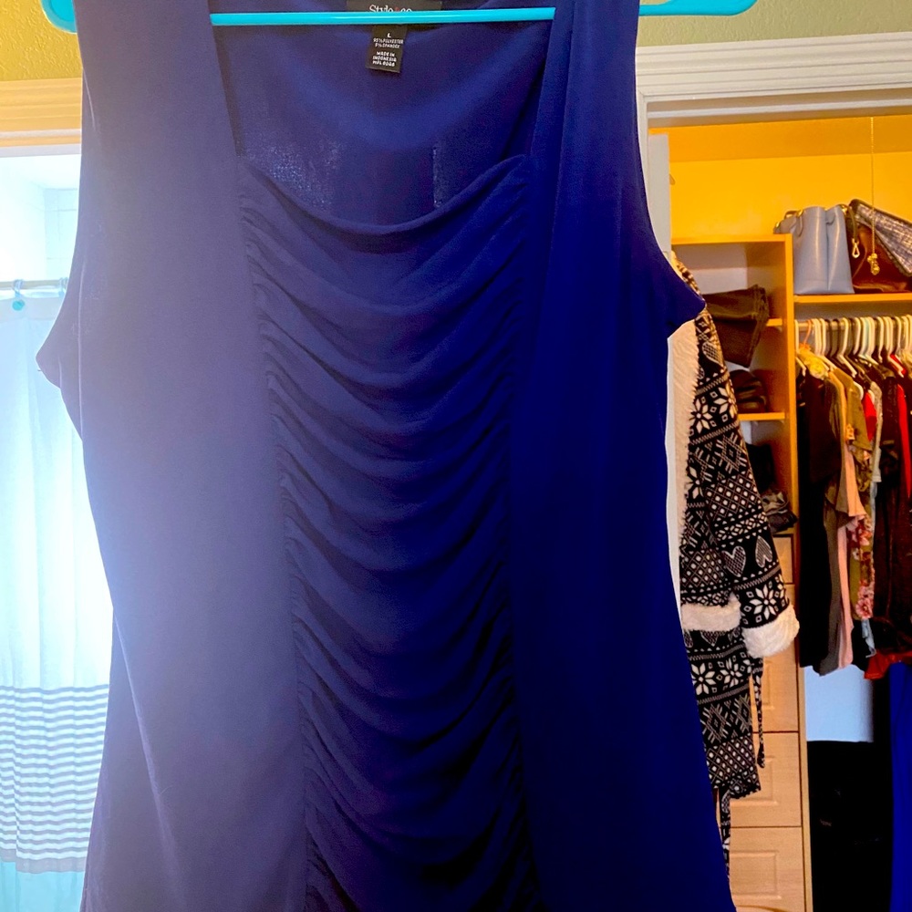 Blue sleeveless top